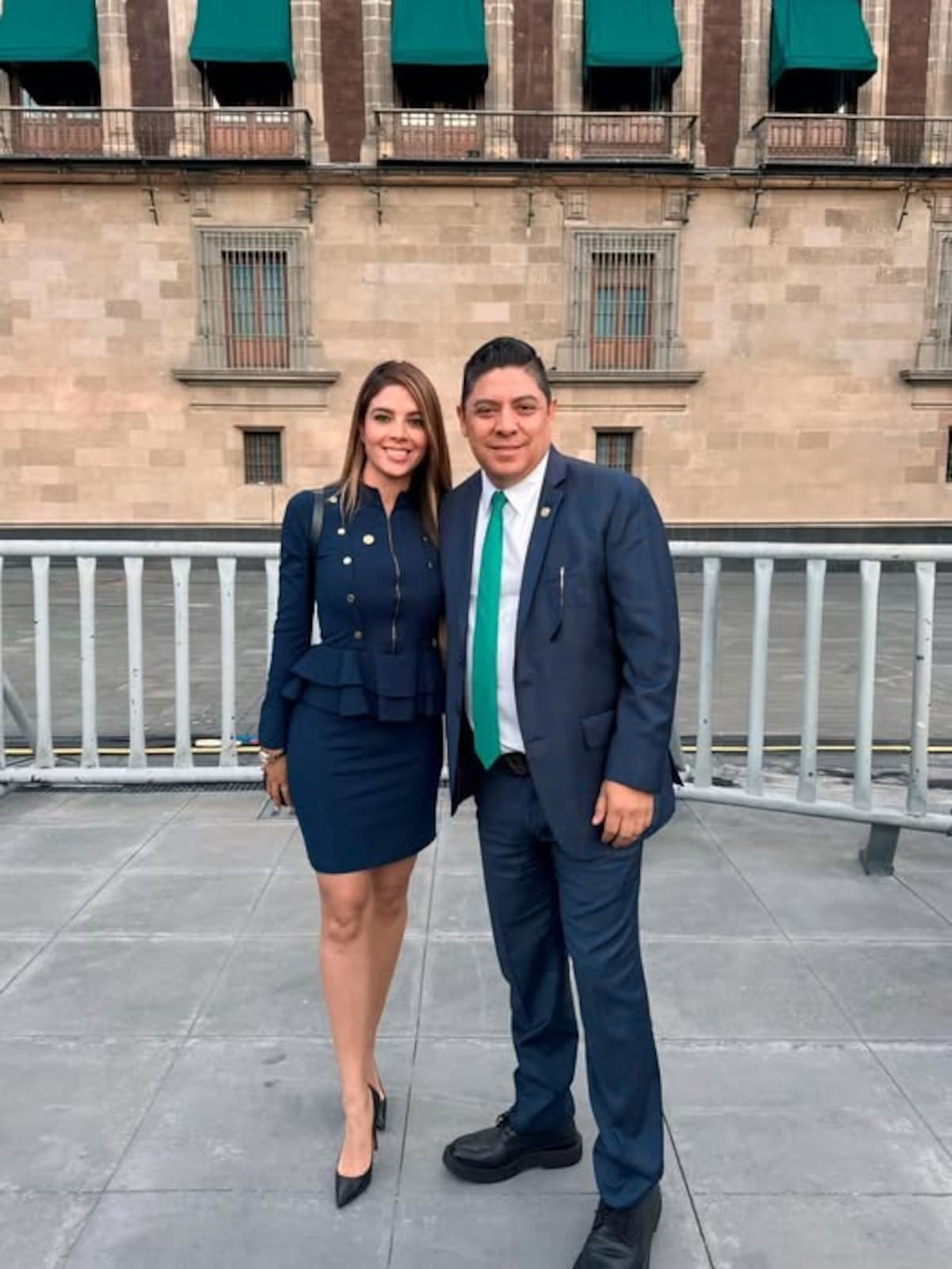 Fotografías compartidas en las redes sociales del gobernador durante la toma de protesta de la presidenta Claudia Sheinbaum