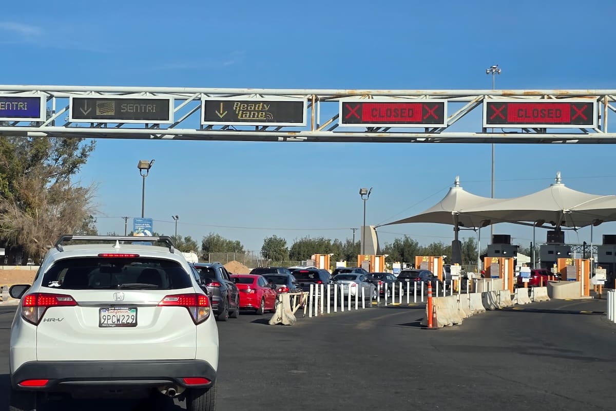 Hasta una hora 50 minutos de espera en las garitas de Mexicali este Domingo de Pascua