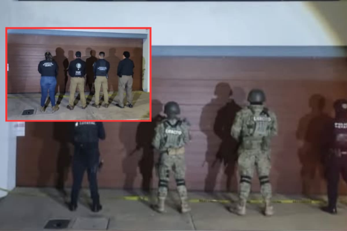 Autoridades aseguran 28 armas de fuego 5 granadas municiones y vehículos durante cateo en Culiacán