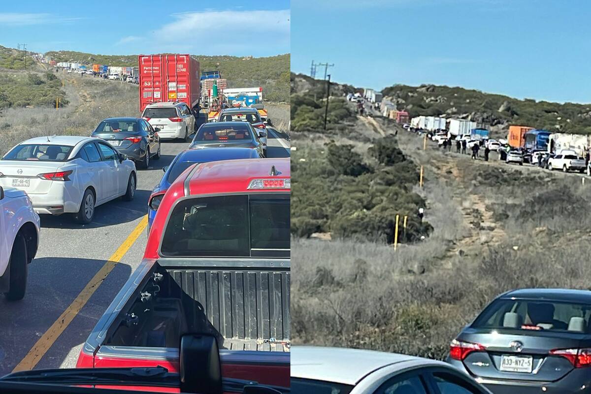 Tránsito lento se registra sobre la carretera Tijuana-Tecate en ambos sentidos