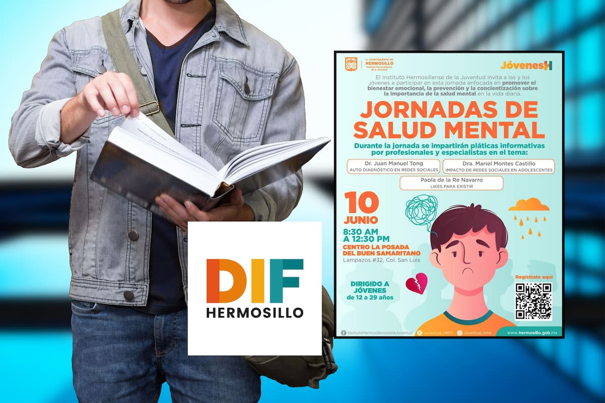 Jóvenes de Hermosillo podrán asistir a Jornadas de Salud Mental: habrá orientación profesional y pláticas sobre redes sociales