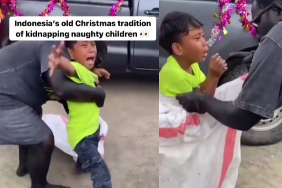 La inusual tradición navideña en Indonesia: secuestran a los niños que se han portado mal