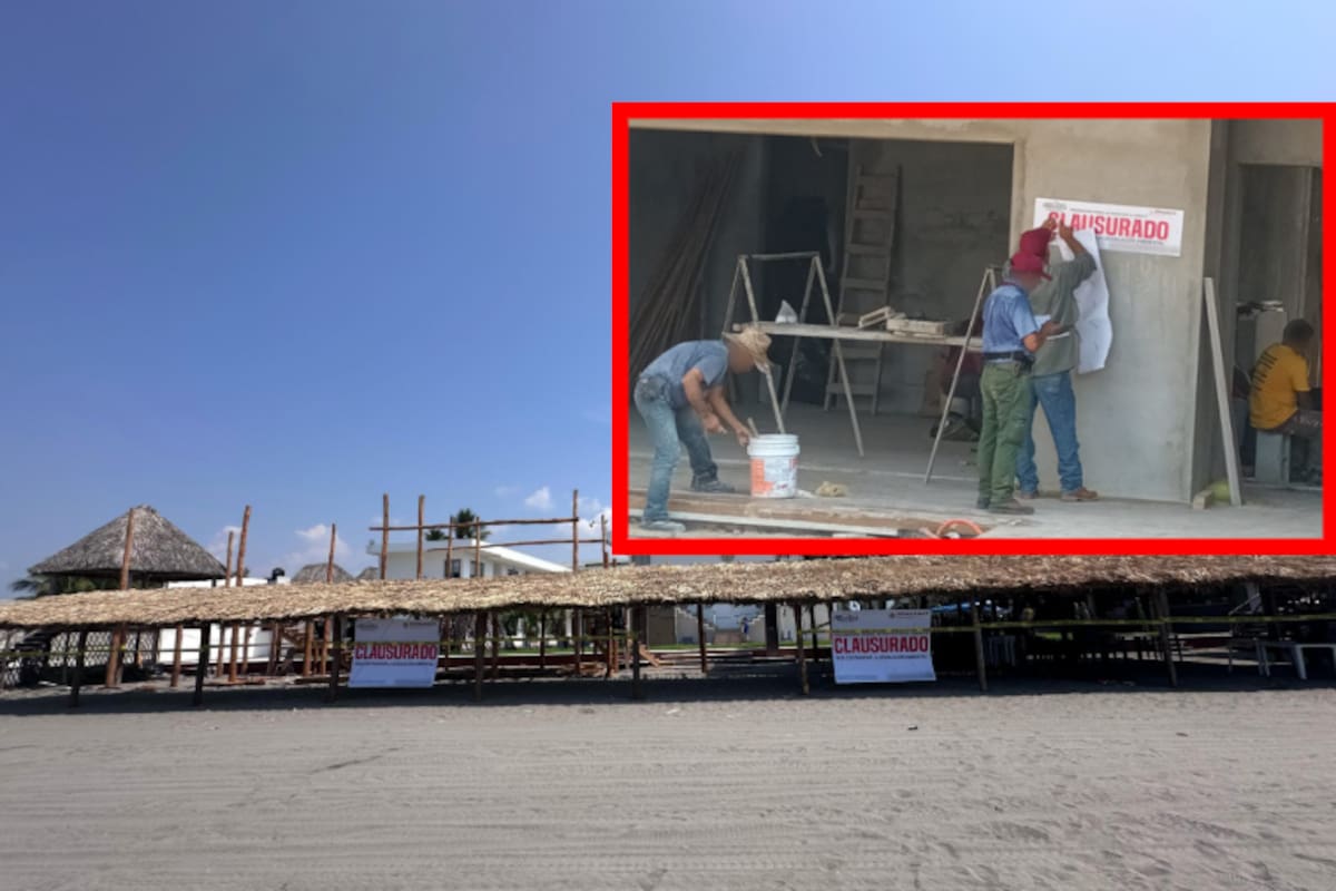 Clausuran construcciones ilegales en playas de Tonalá por dañar ecosistemas y santuario de tortugas