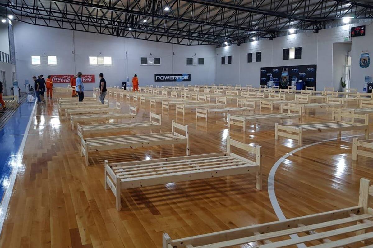 AFA adapta gimnasio como hospital para infectados por coronavirus