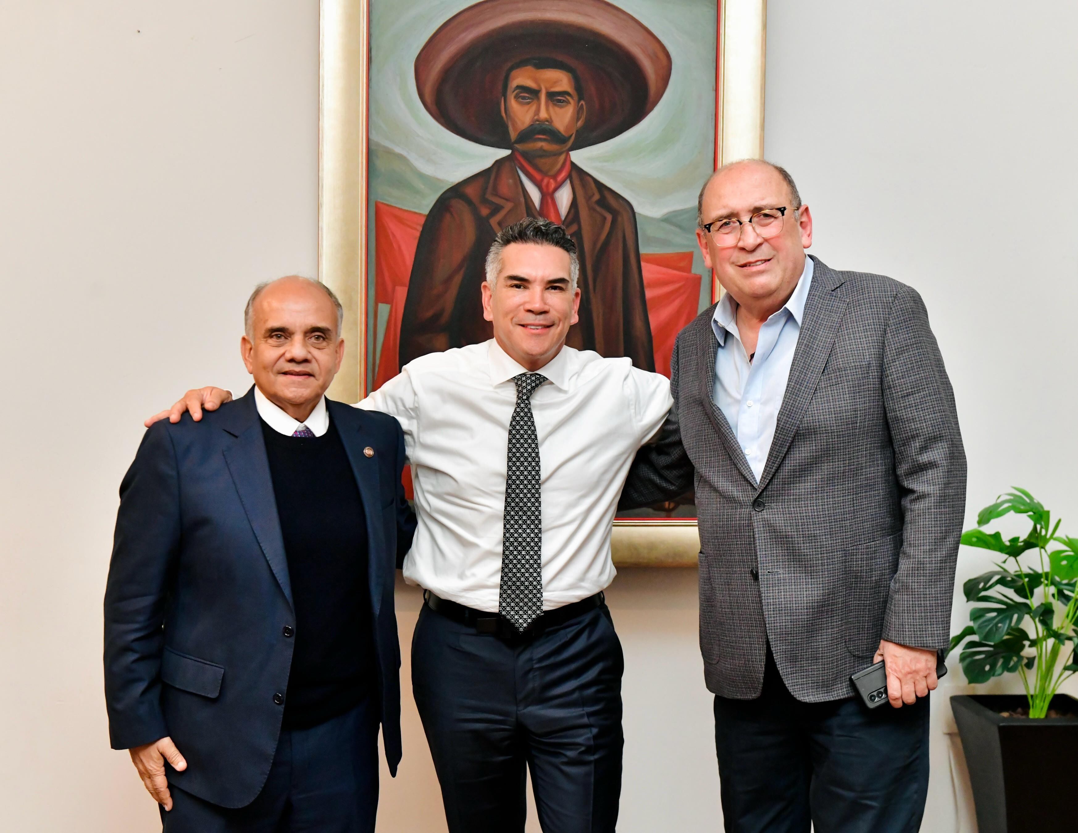 FOTOGRAFÍA DE ARCHIVO. El coordinador del PRI en el Senado, Manuel Añorve (a la izquierda), Alejandro Moreno (en el centro) y Rubén Moreira (derecha). | Crédito: X @manuelanorve