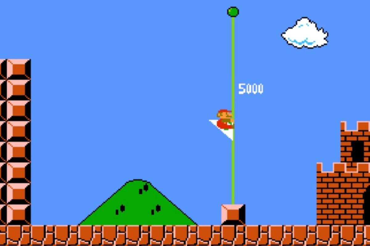 Lo que pasa si aceleras la melodía de la bandera de Super Mario Bros.