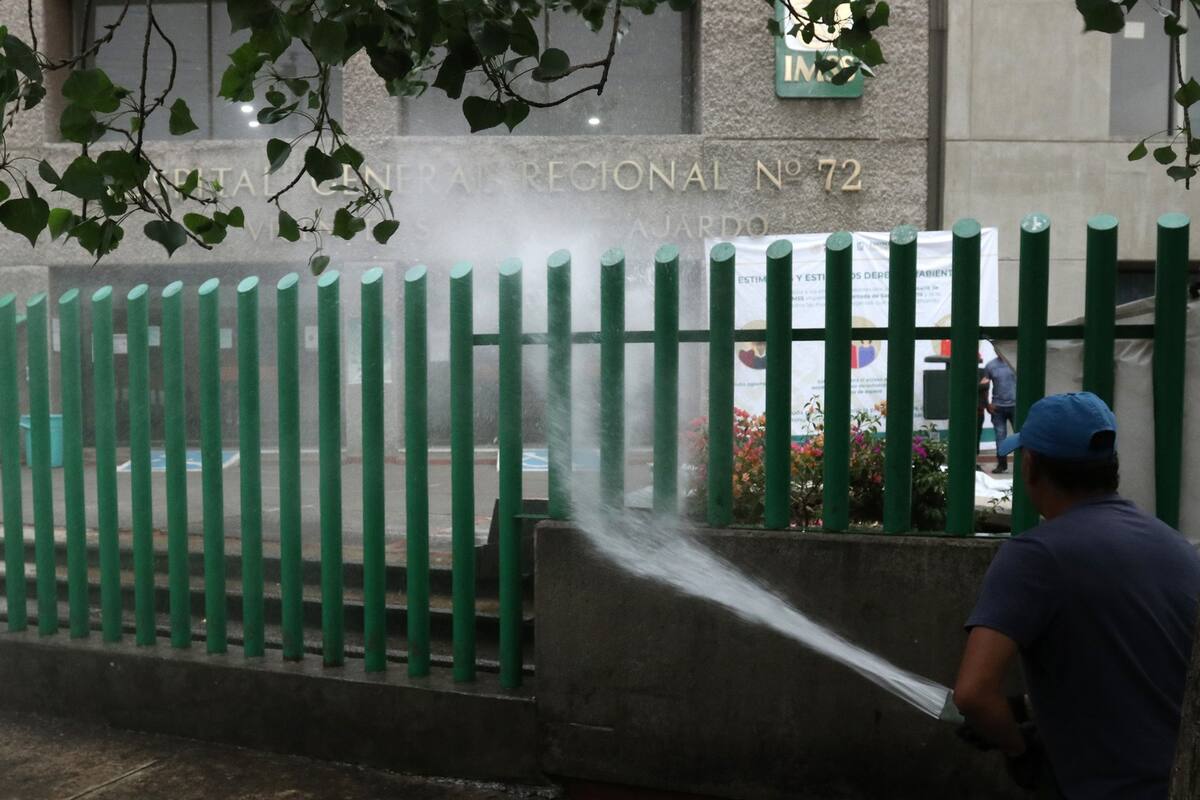 Quitan túnel sanitizante del Hospital General de Tlalnepantla