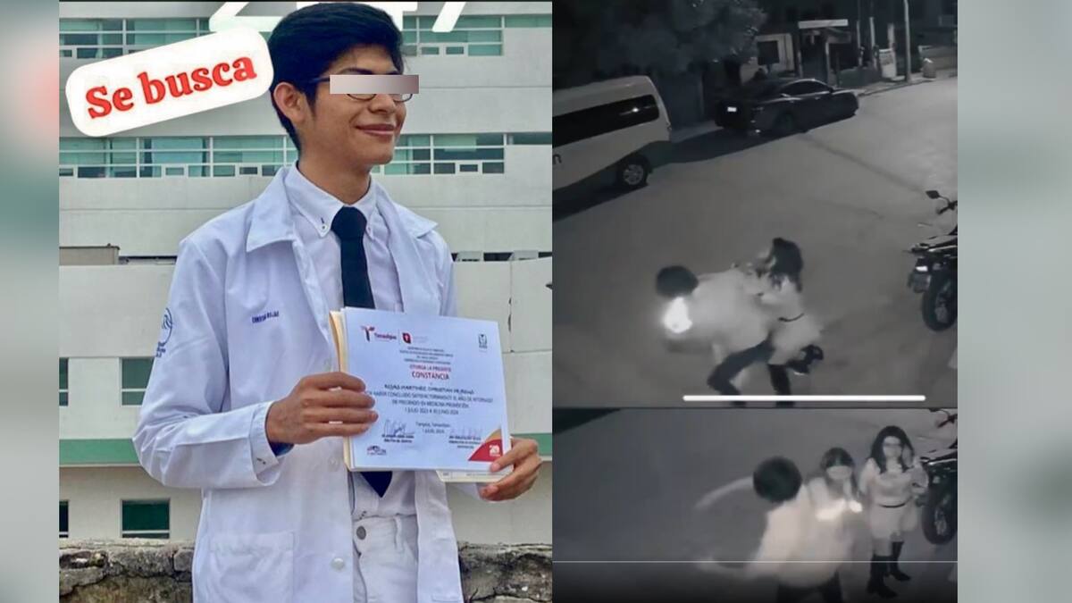 El estudiante de medicina Christian ahora es buscado tras la agredir a Melanie en una fiesta, el momento fue captado por una cámara de vigilancia.