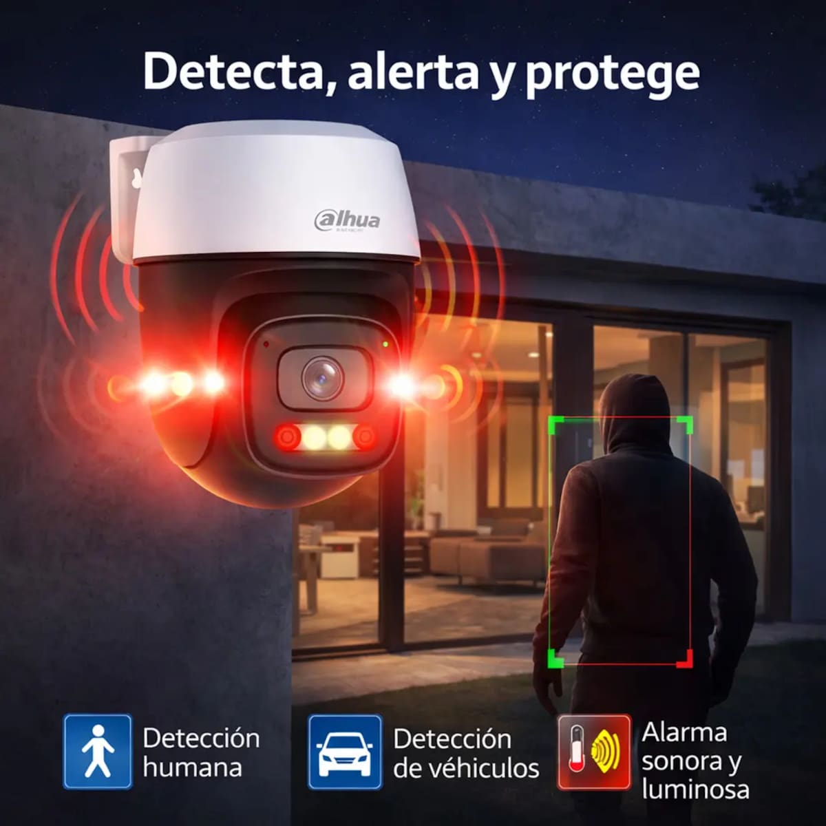 El kit de cámaras tiene detección de movimiento, tanto de vehículos como de personas. | Foto: Mercado Libre