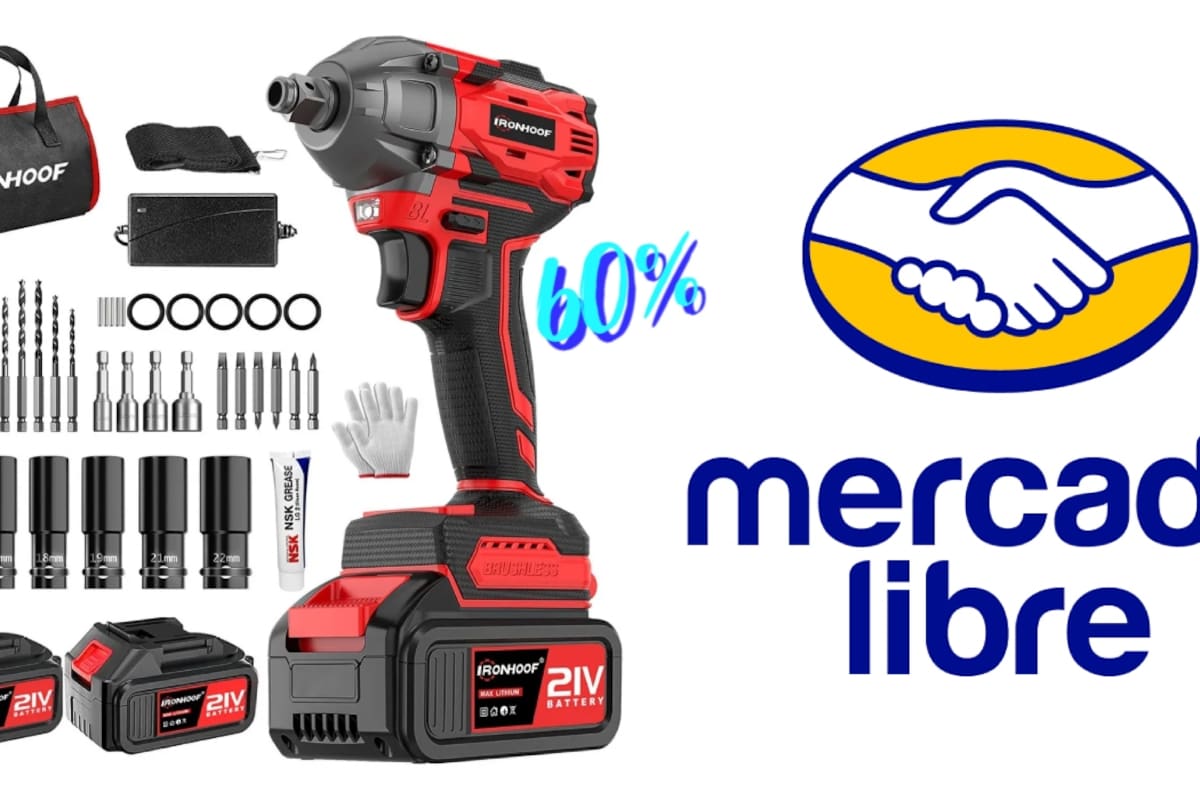 Oferta Mercado Libre: llave de impacto inalámbrica de mil 778 a solo 693 pesos