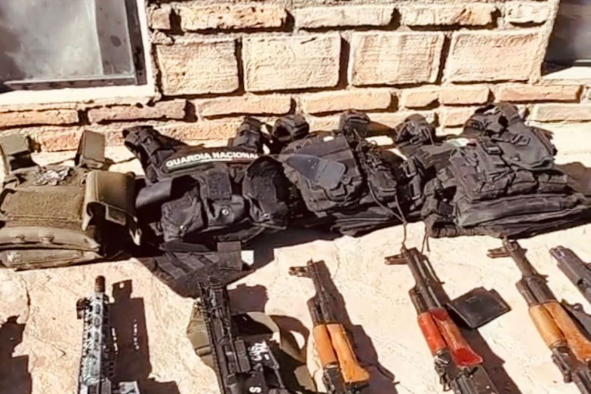 Decomisan corporaciones de seguridad arsenal en La Rumorosa