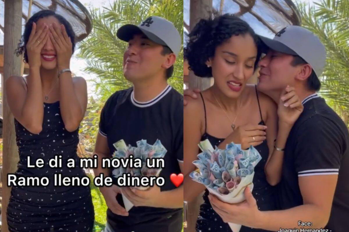 Mujer quería un “ramo buchón” pero se decepcionó por su tamaño y la cantidad de billetes que tenía