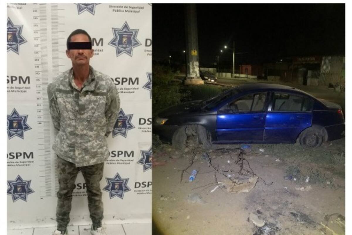 Detienen a sujeto tras persecución por portación de un vehículo robado