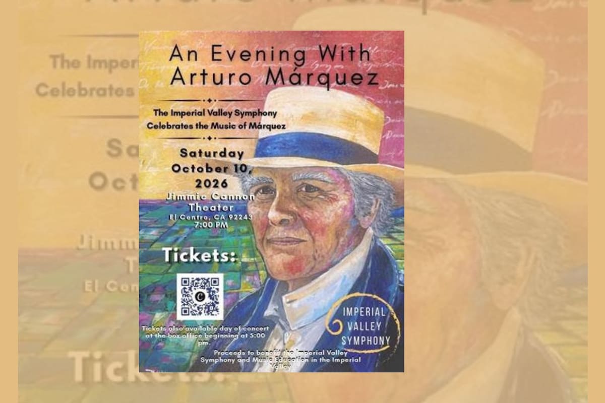 Compositor mexicano Arturo Márquez ofrecerá concierto con la Sinfónica del Valle Imperial