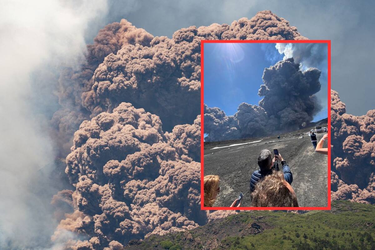 Alerta en el Etna: Turistas corren por sus vidas tras inesperada erupción volcánica