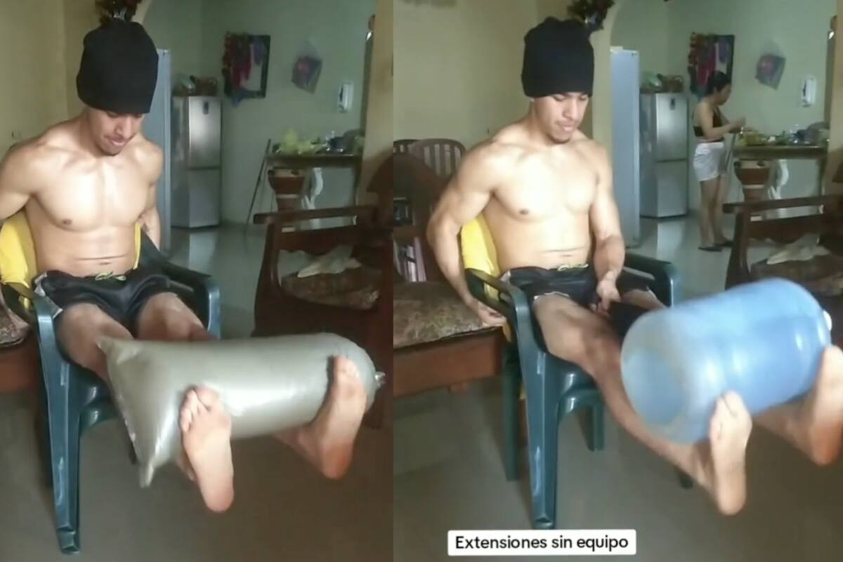 Joven conquista TikTok con su método para ejercitar sus piernas sin la necesidad de ir a un gimnasio