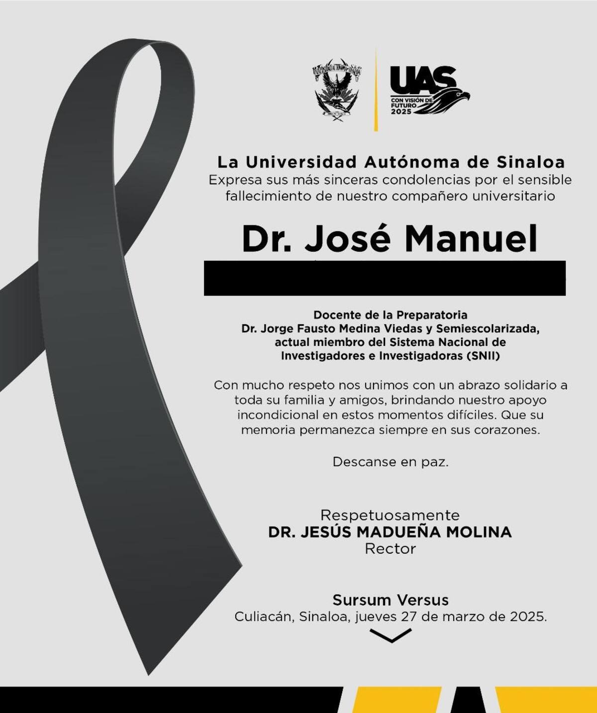 Foto: Universidad Autónoma de Sinaloa en Facebook.