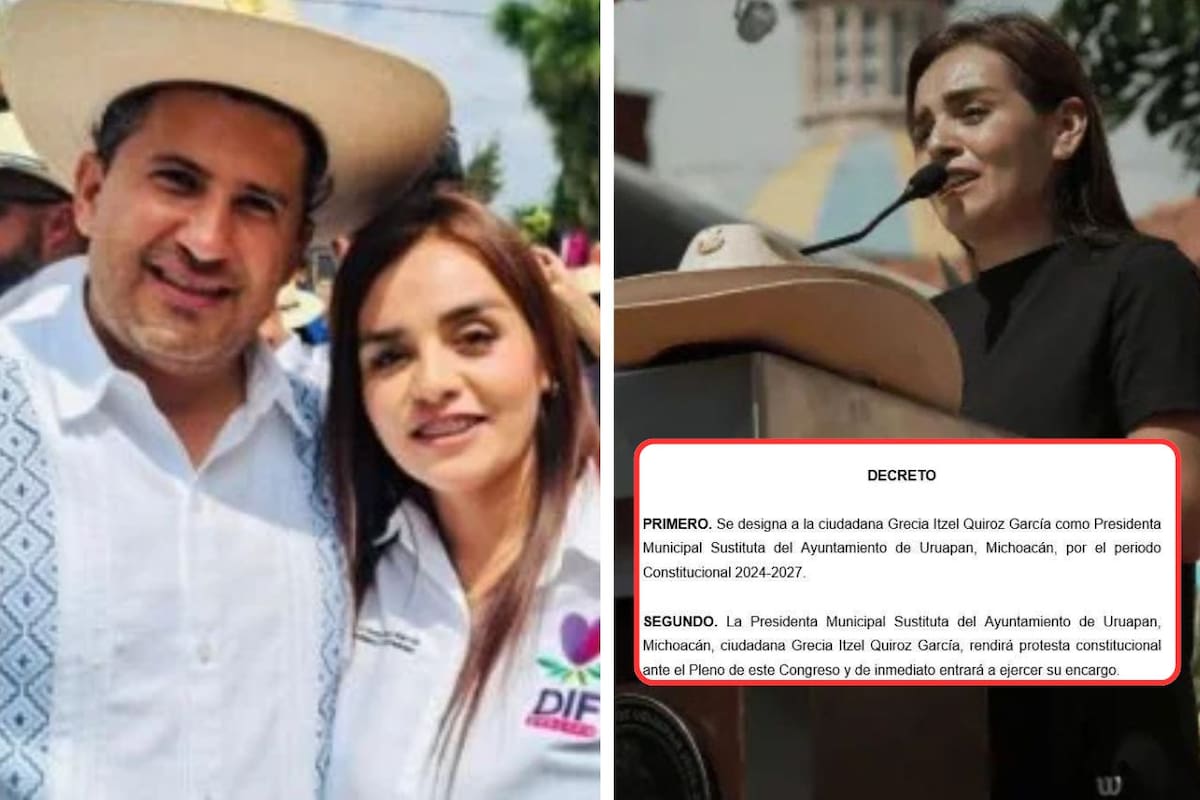 Grecia Quiroz asumirá la alcaldía de Uruapan en sustitución de su esposo, Carlos Manzo