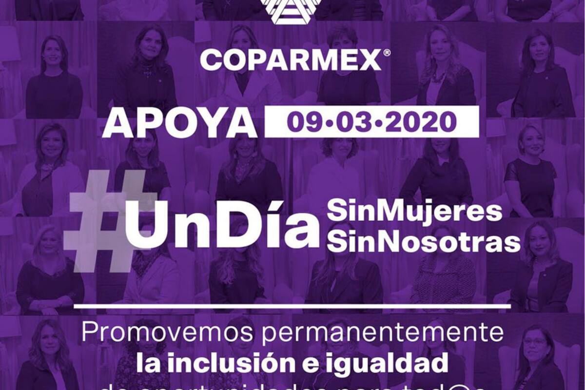 Se suma Coparmex al paro nacional #UnDíaSinMujeres #UnDíaSinNosotras