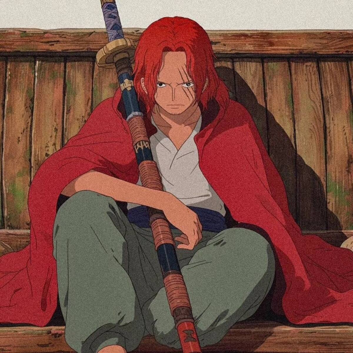 Shanks de One Piece como si fuera un personaje de Studios Ghibli según la IA