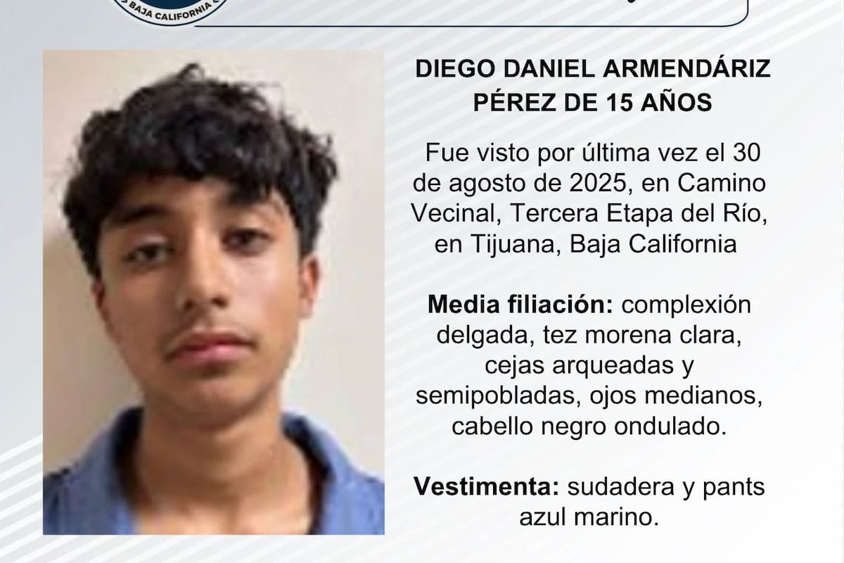 Se busca a Diego Daniel Armendáriz Pérez de 15 años