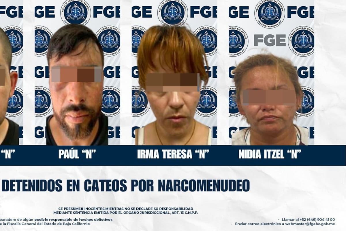 Detienen a cuatro por narcomenudeo