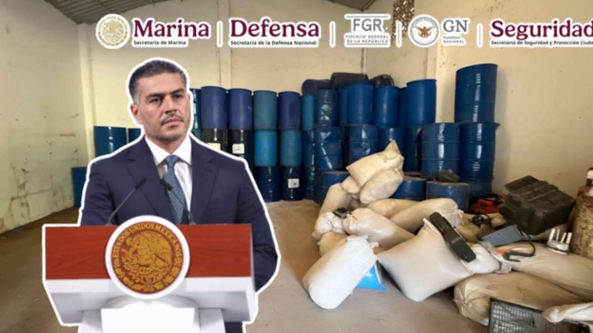 Golpe al narco en Guerrero: aseguran más de 12 toneladas de químicos para producir “Tusi” y metanfetaminas ligados a red de Inés Omar Coronel Aispuro cuñado del Chapo, informó Omar García Harfuch