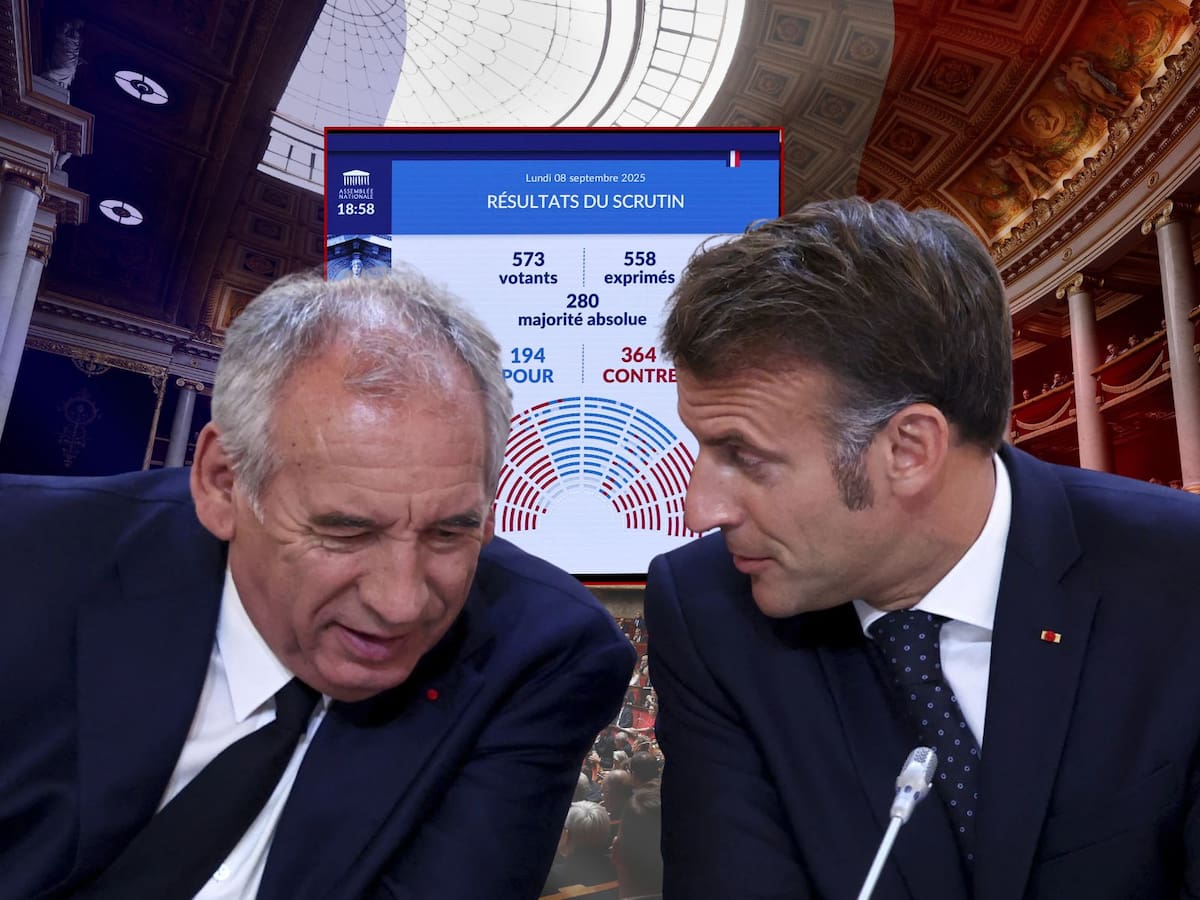 Francia sin primer ministro: Macron lidia con crisis política ante votación del Parlamento francés a favor de la destitución del primer ministro, François Bayrou. | Crédito: REUTERS
