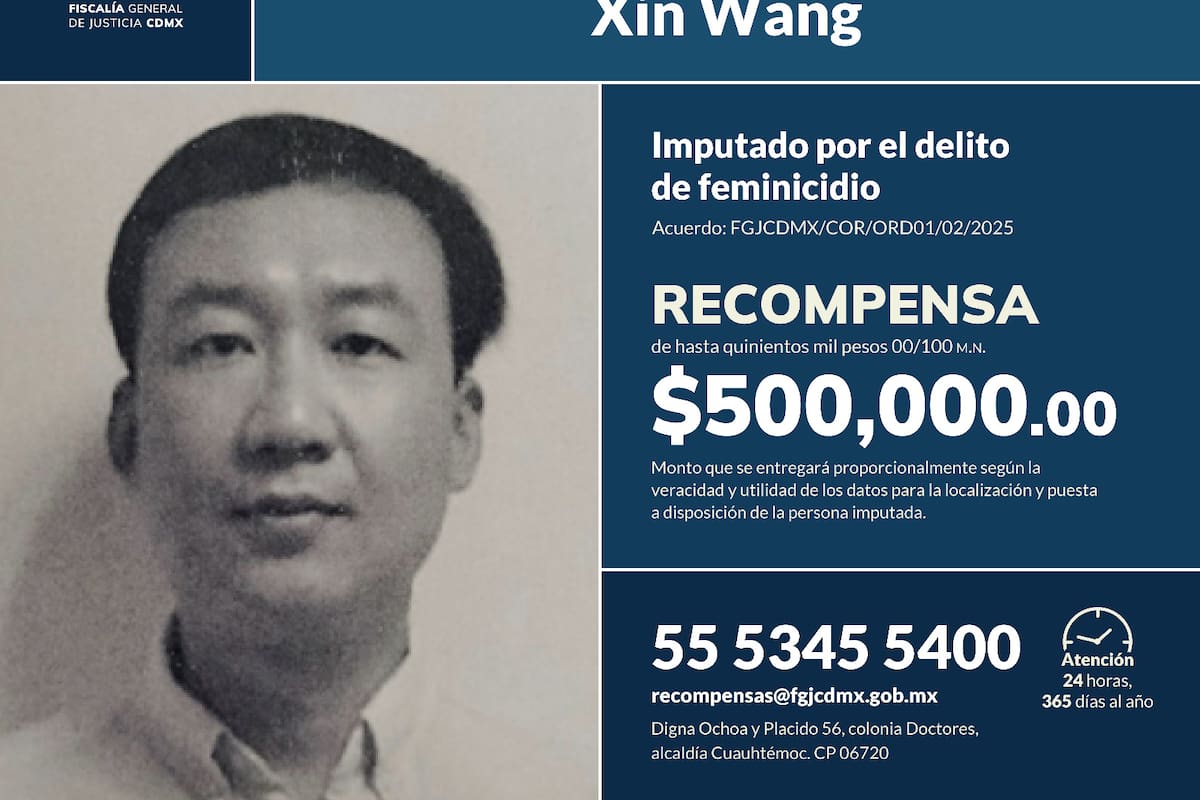Ofrecen recompensa de 500 mil pesos por ciudadano chino acusado de feminicidio