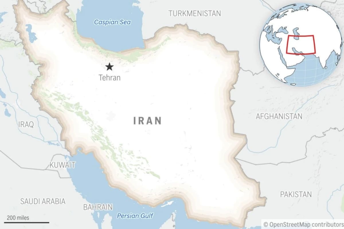 Mapa de la localización de Teherán, Irán. | AP