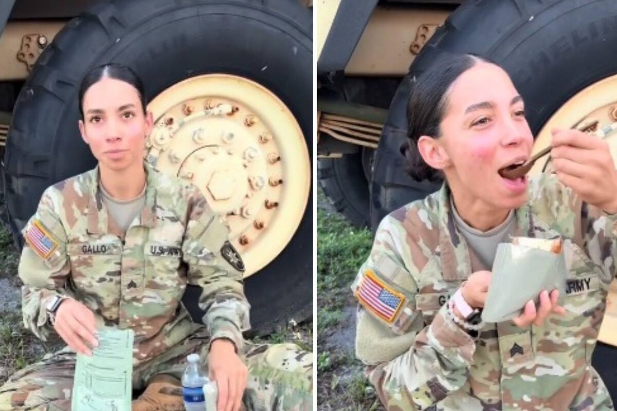 Lea Gallo, la cubana que se viralizó en redes sociales mostrando como es la comida en el ejército de EU