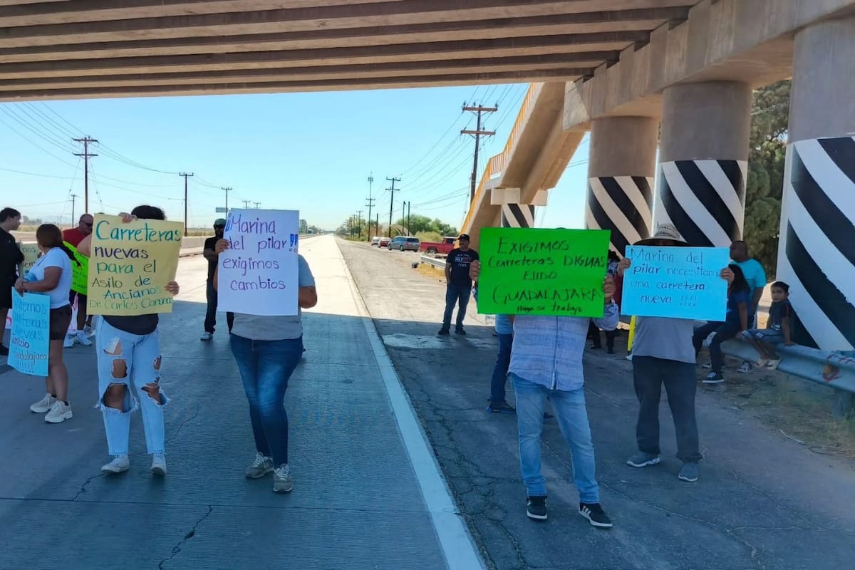 Termina en pleito cierre de carretera federal entre Mexicali y San Luis Río Colorado
