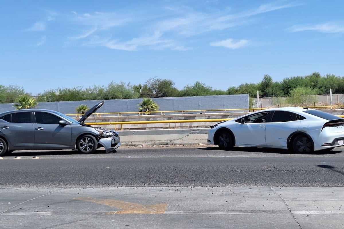 Choque en puente de Hermosillo revela un punto peligroso para automovilistas en Paseo Río Sonora