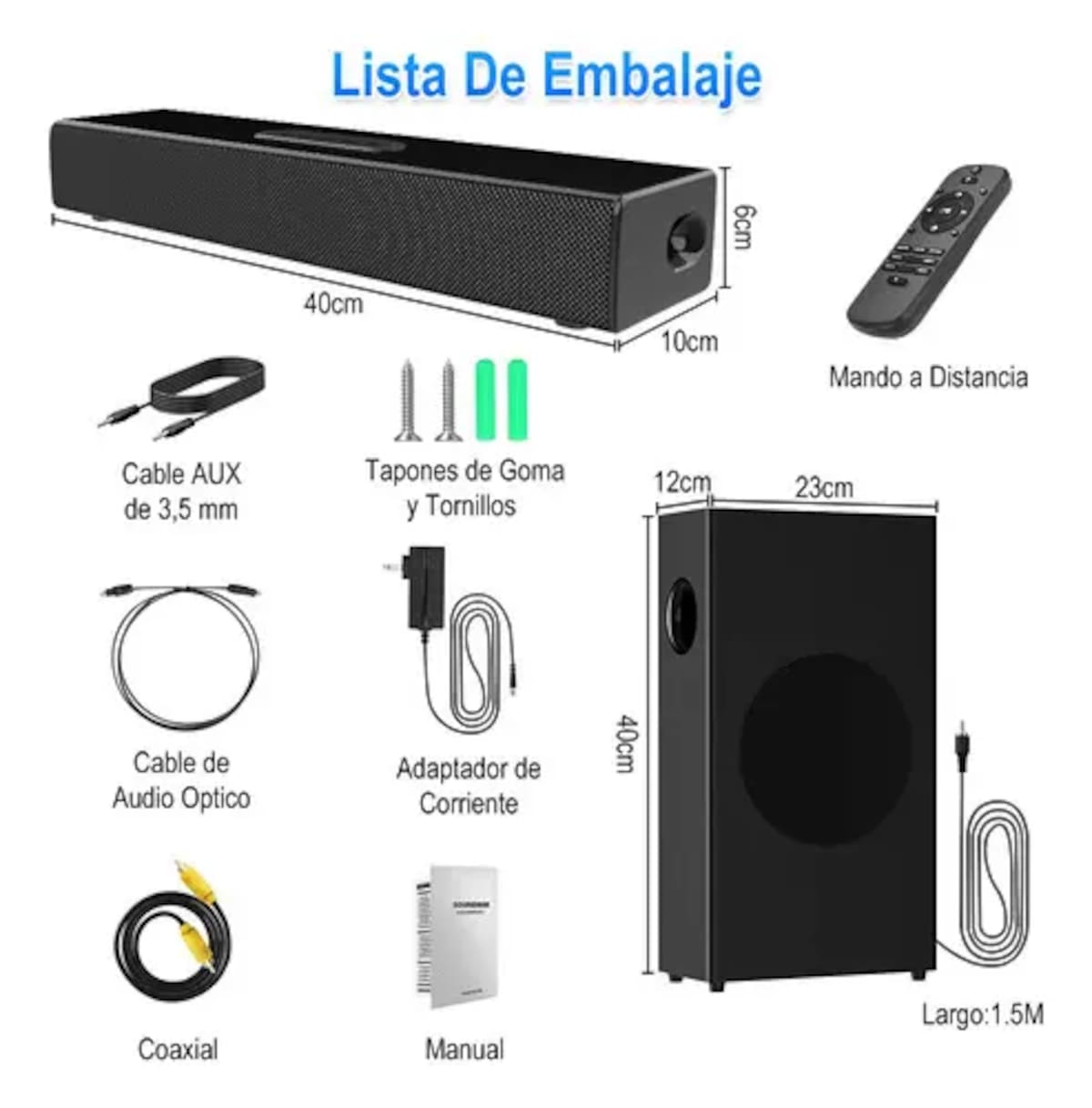Barras de sonido de entrada, modelo SJROHE S22 | Mercado Libre
