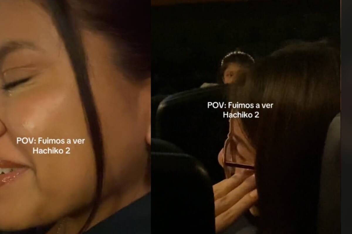 Usuario muestra cómo, al terminar la película de Hachiko 2, la sala de cine entera se encuentra llorando