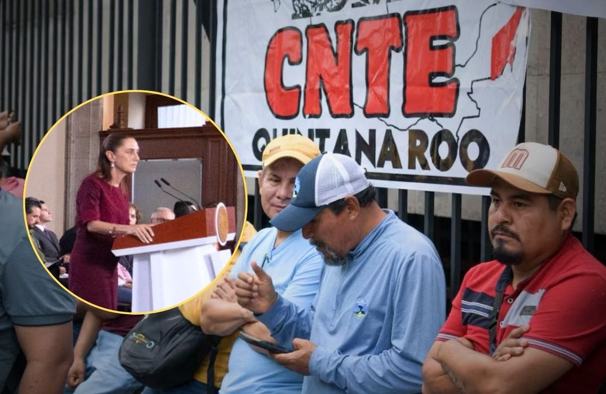 Sheinbaum cierra la puerta a una reunión directa con la CNTE y deja la negociación en Segob y SEP. | Foto: El Universal/Presidencia.
