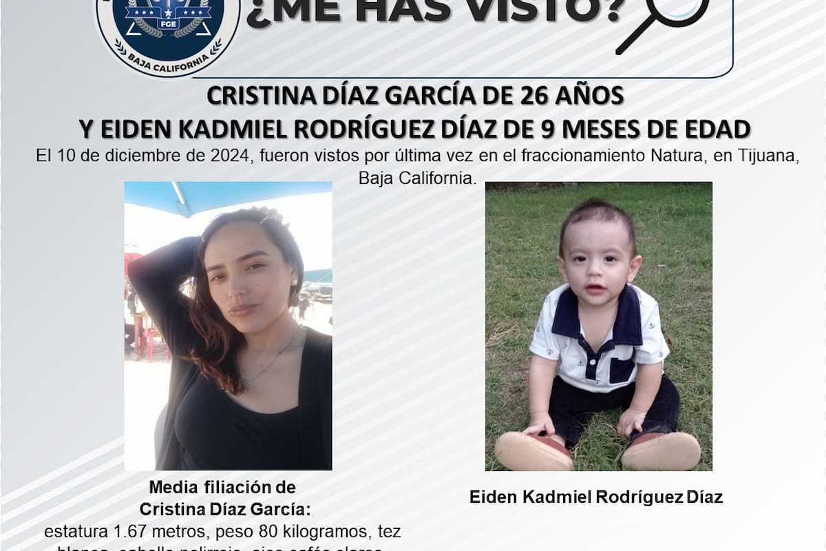 Se busca a Cristina Díaz García y Eiden Kadmiel Rodríguez Díaz