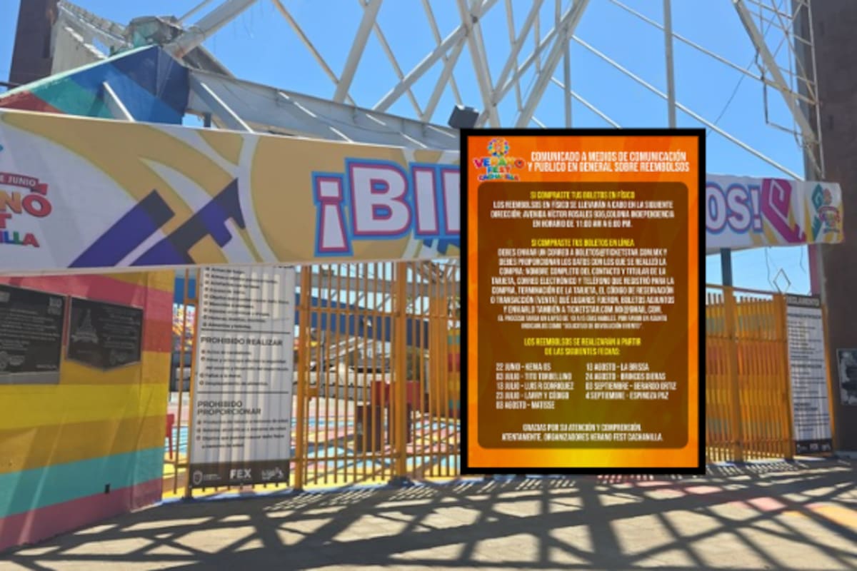 Ya anunciaron reembolsos de boletos tras fracaso del Verano Cachanilla Fest hace casi dos semanas