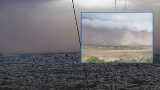 Tormenta de polvo... y después la lluvia en Hermosillo por efectos del monzón de verano