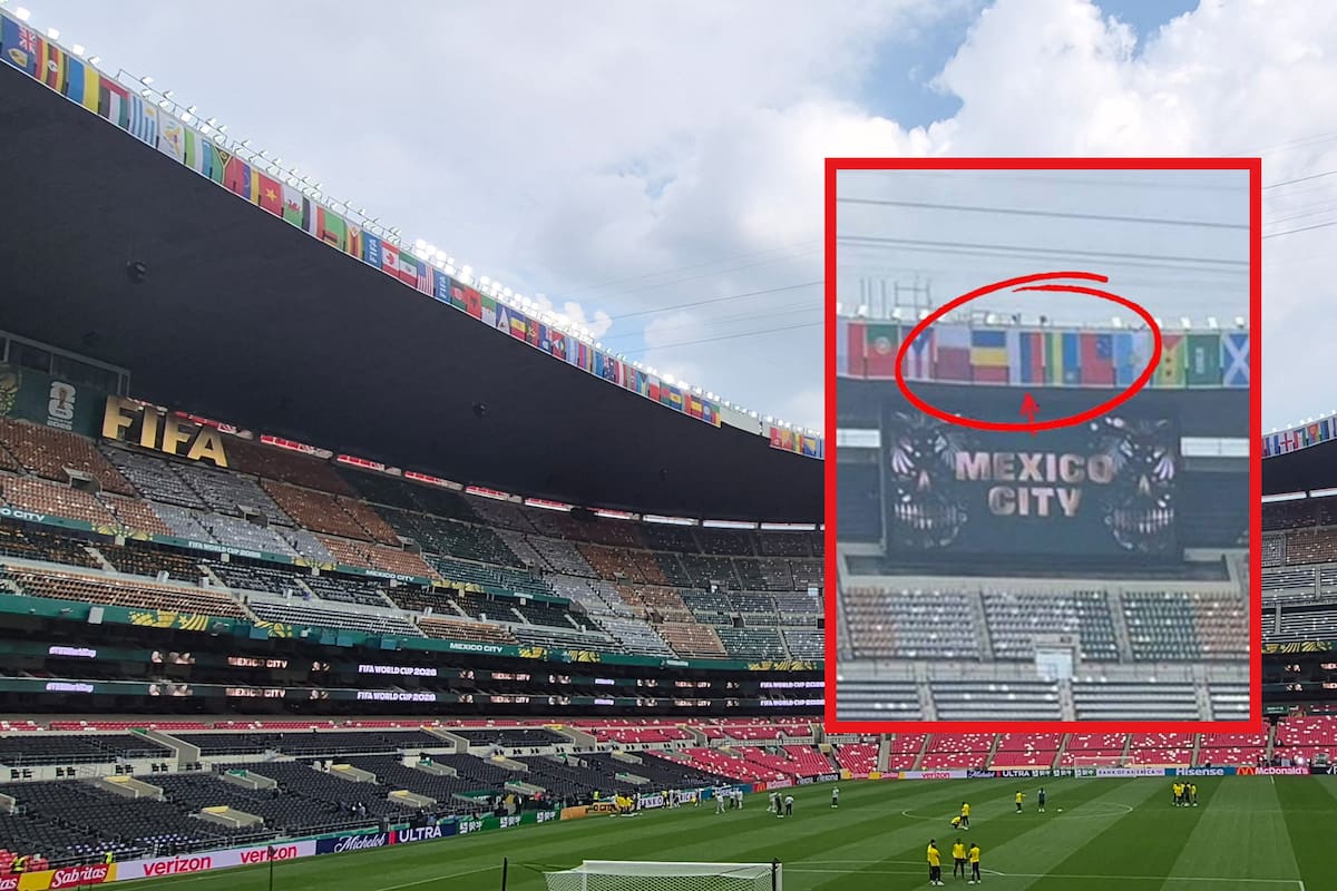 Colocan bandera de Rusia en el Estadio Ciudad de México para el Mundial 2026 pese al veto de FIFA