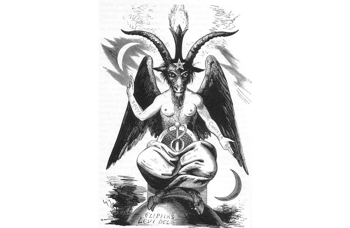 Representación de Baphomet del ocultista francés Éliphas Lévi en su obra “Dogme et rituel de la haute magie”, publicada entre 1854 y 1856. | Wikipedia