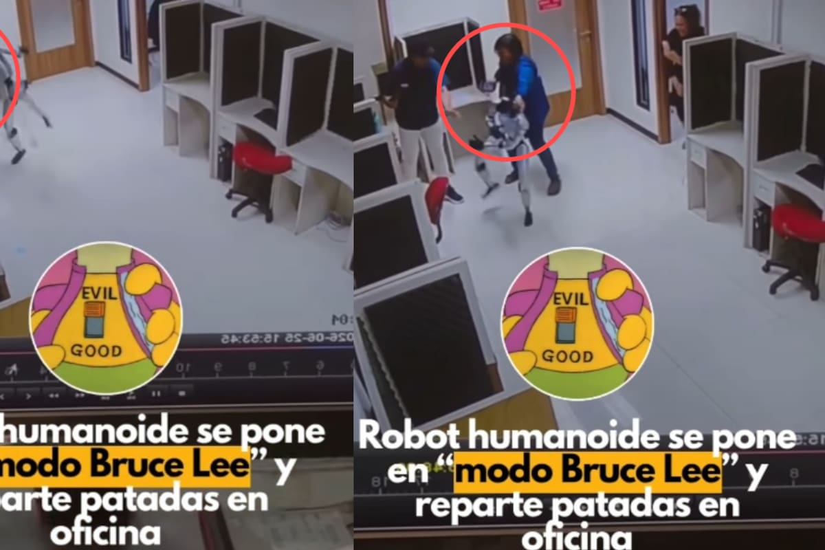 “Con movimientos al estilo Bruce Lee”: Robot humanoide se descontrola en una oficina y comienza a golpear a todos