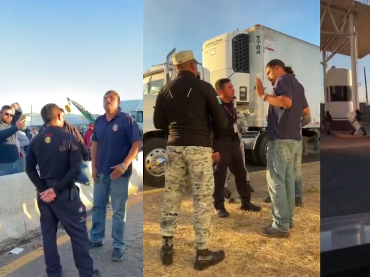 Se confrontan productores sinaloenses que mantienen bloqueo en Nogales con transportistas de Sonora que buscan cruzar a EU
