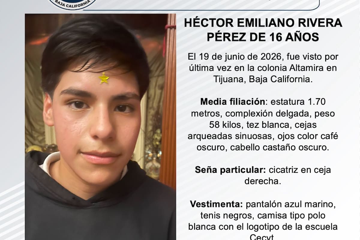 Se busca Héctor Emiliano Rivera Pérez de 16 años