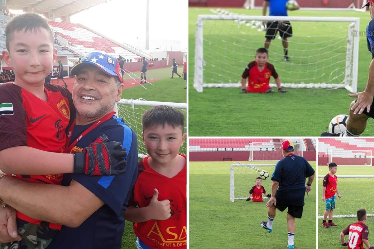 ¡Golazo! Recuerdan cuando Maradona cumplió sueño de niño sin piernas