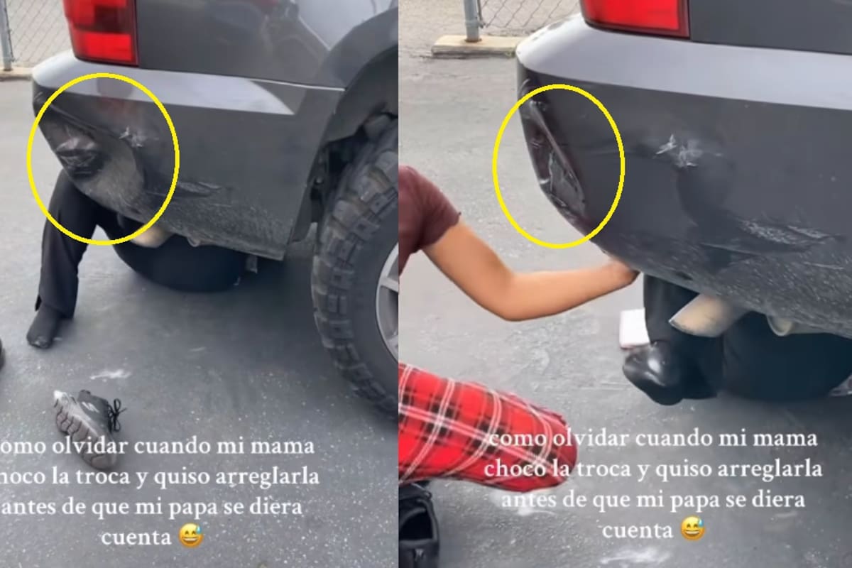 Ingenio en acción: mujer encuentra manera inesperada de arreglar su carro antes de que su marido lo note