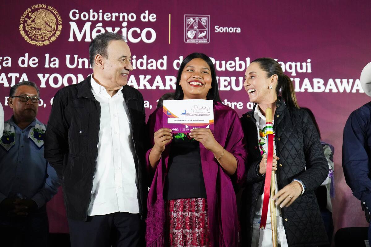 Gobernador Durazo y presidenta Sheinbaum impulsan educación del Pueblo Yaqui