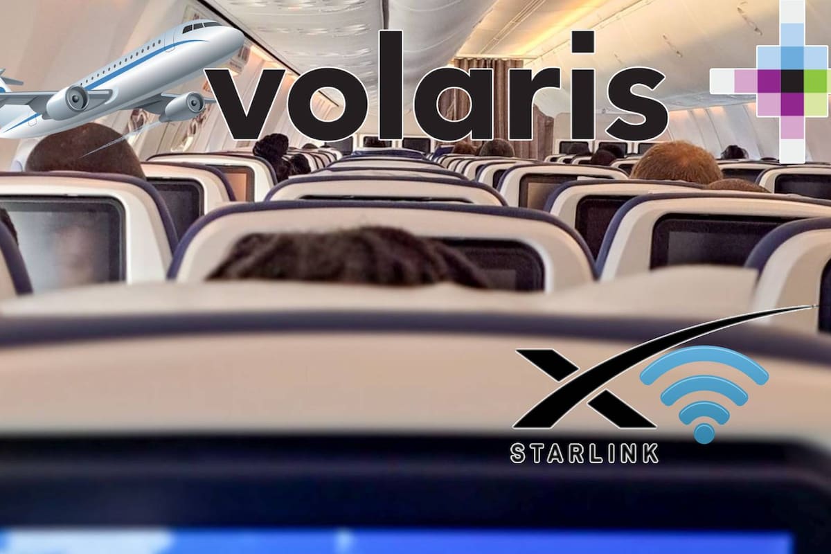 Volaris ofrecerá internet de Starlink en todos sus aviones a partir de 2027 para ofrecer conexión de alta velocidad desde el despegue hasta el aterrizaje