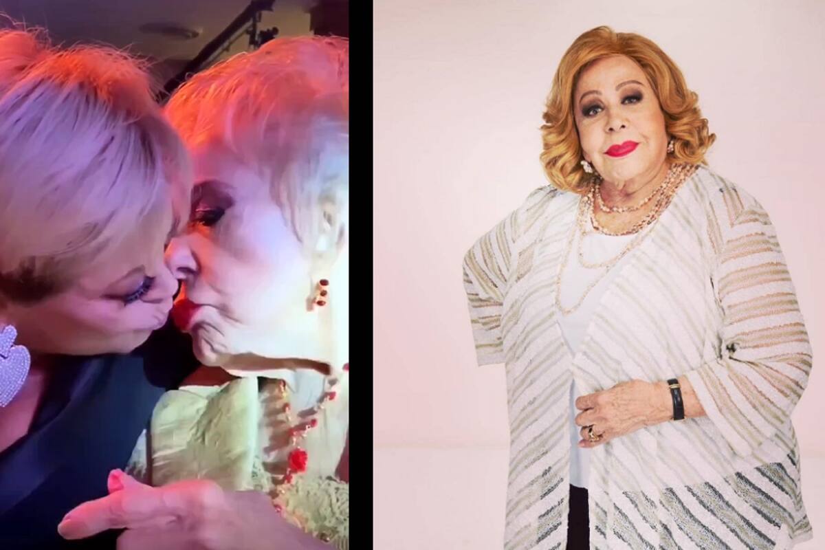 Silvia Pinal aparece dándole un beso en la boca a Silvia Pasquel