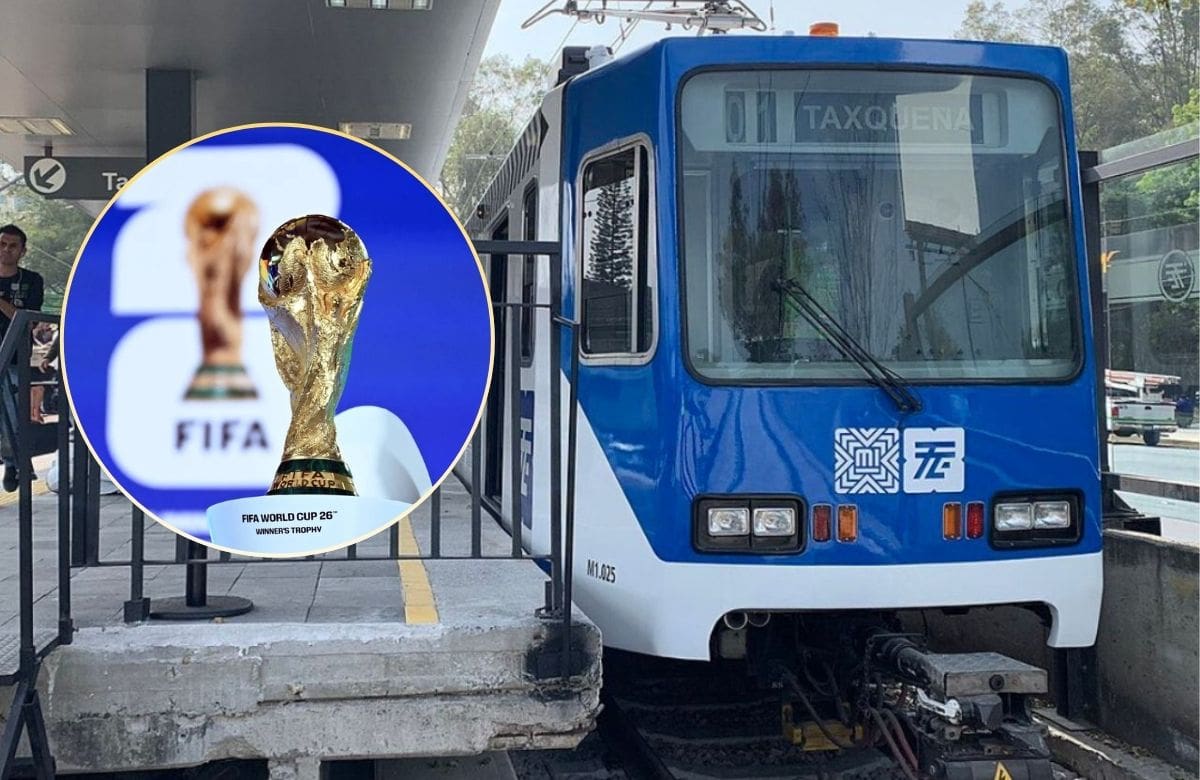 El Tren Ligero de la CDMX busca convertirse en la principal vía de acceso al Estadio Azteca durante el Mundial 2026. | Foto: Especial GH